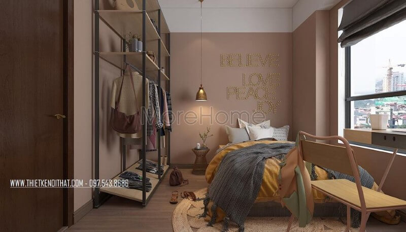 Thiết kế nội thất phòng ngủ cho bé gái với phong cách thiết kế scandinavian mới lạ Mẫu nội thất chung cư