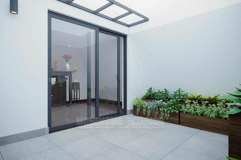 Cửa trượt bằng kính cường lực