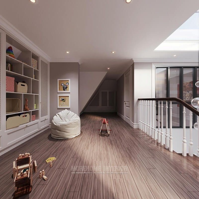 Mẫu thiết kế khu vực vui chơi giải trí cho trẻ em tại biệt thự ciputra hà nội