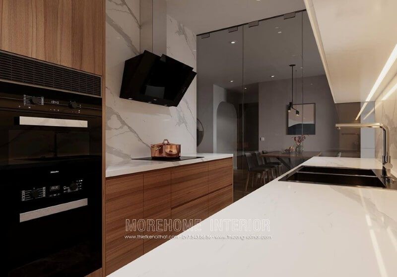Việc thiết kế nội thất phòng bếp của căn hộ hiện đại là rất quan trọng.